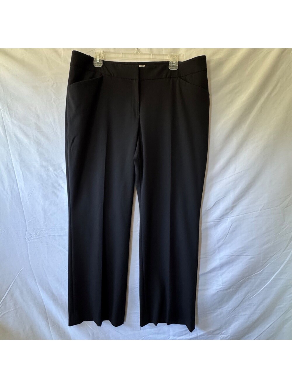 Tahari Pants 16 Black Dress Work Straight Leg Pockets Arthur S Levine